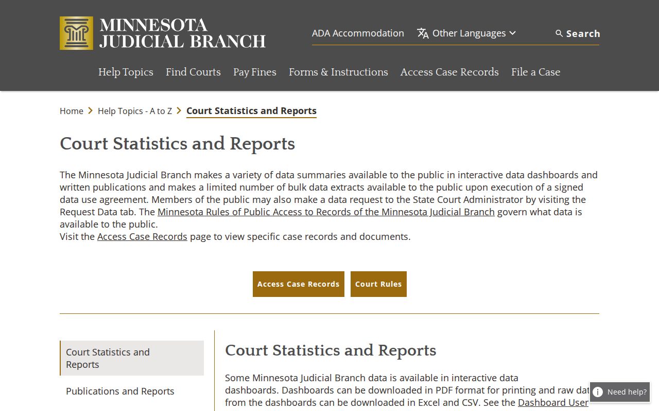 Rock County court docket Minnesota court statistics record source