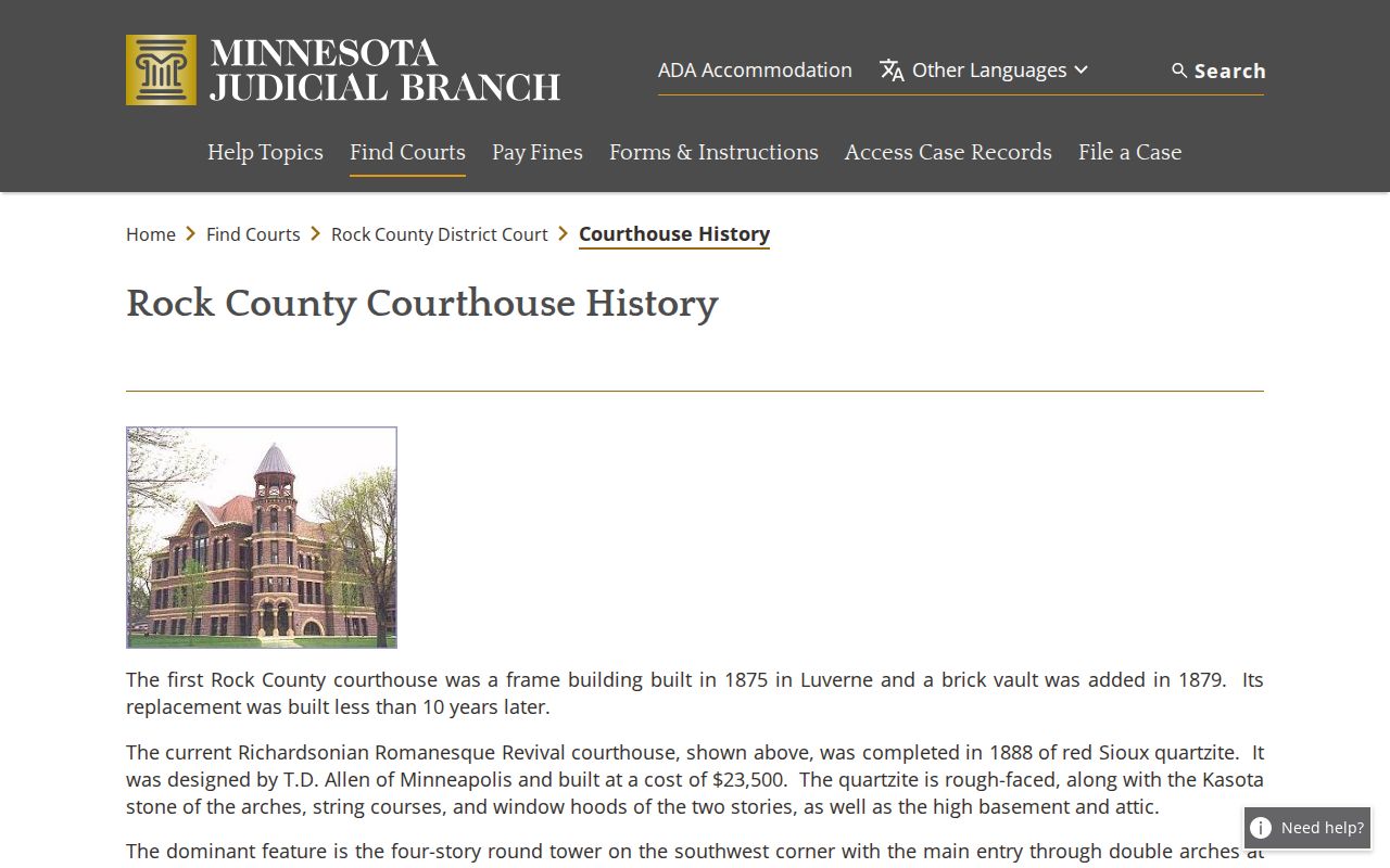 Magnolia court docket route through Rock County Courthouse history