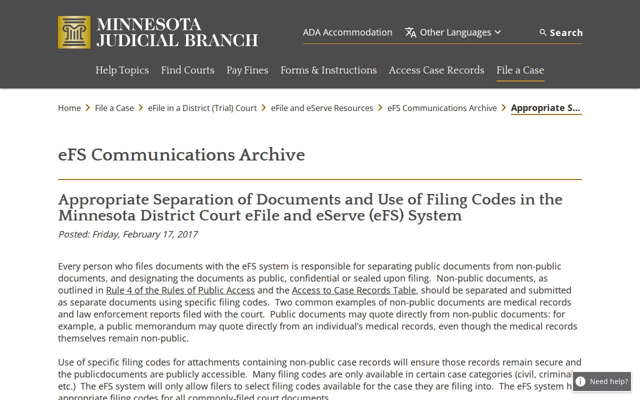 Rock County criminal docket eFile public confidential sealed records guidance