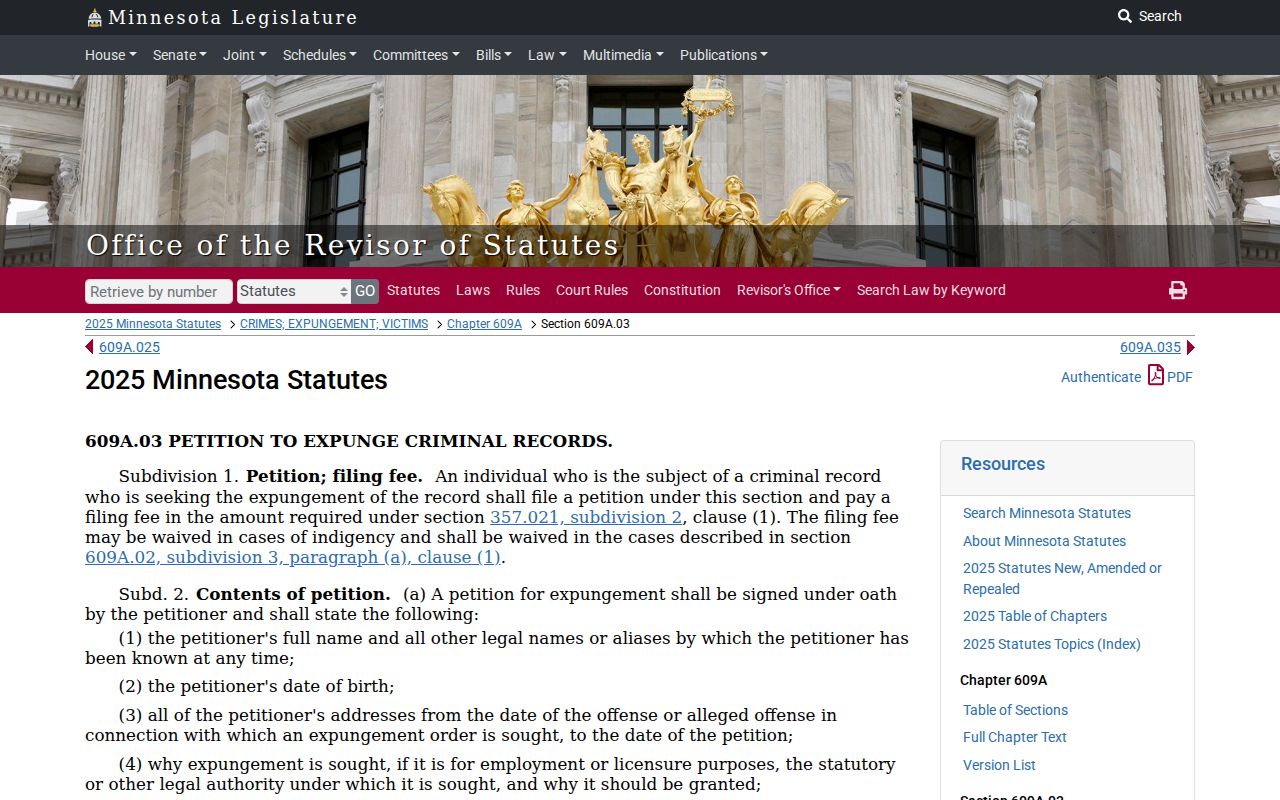 Rock County criminal docket expungement petition court record procedure