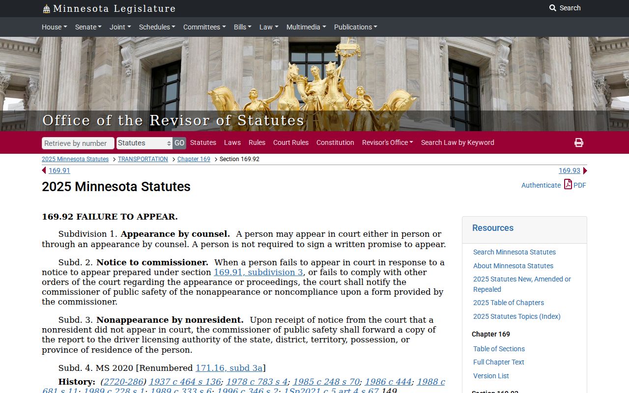 Rock County traffic court failure-to-appear statute information